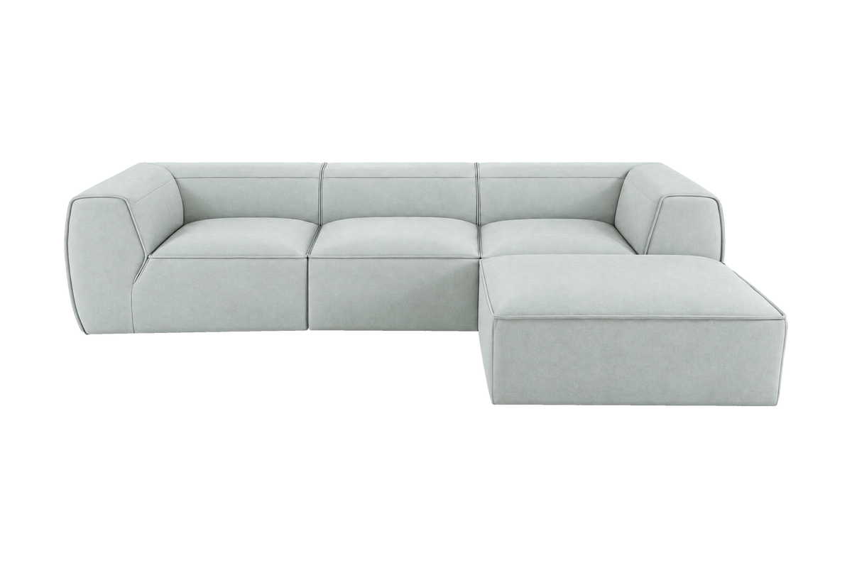 Fred Large Right Chaise in Fresco Meteor