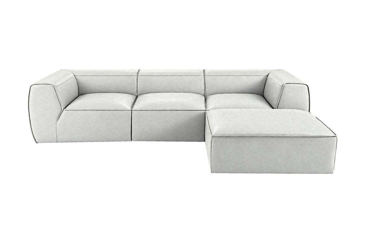 Fred Large Right Chaise in Felix Milky