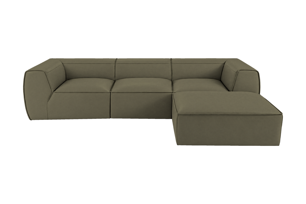 Fred Large Right Chaise in Felix Olive