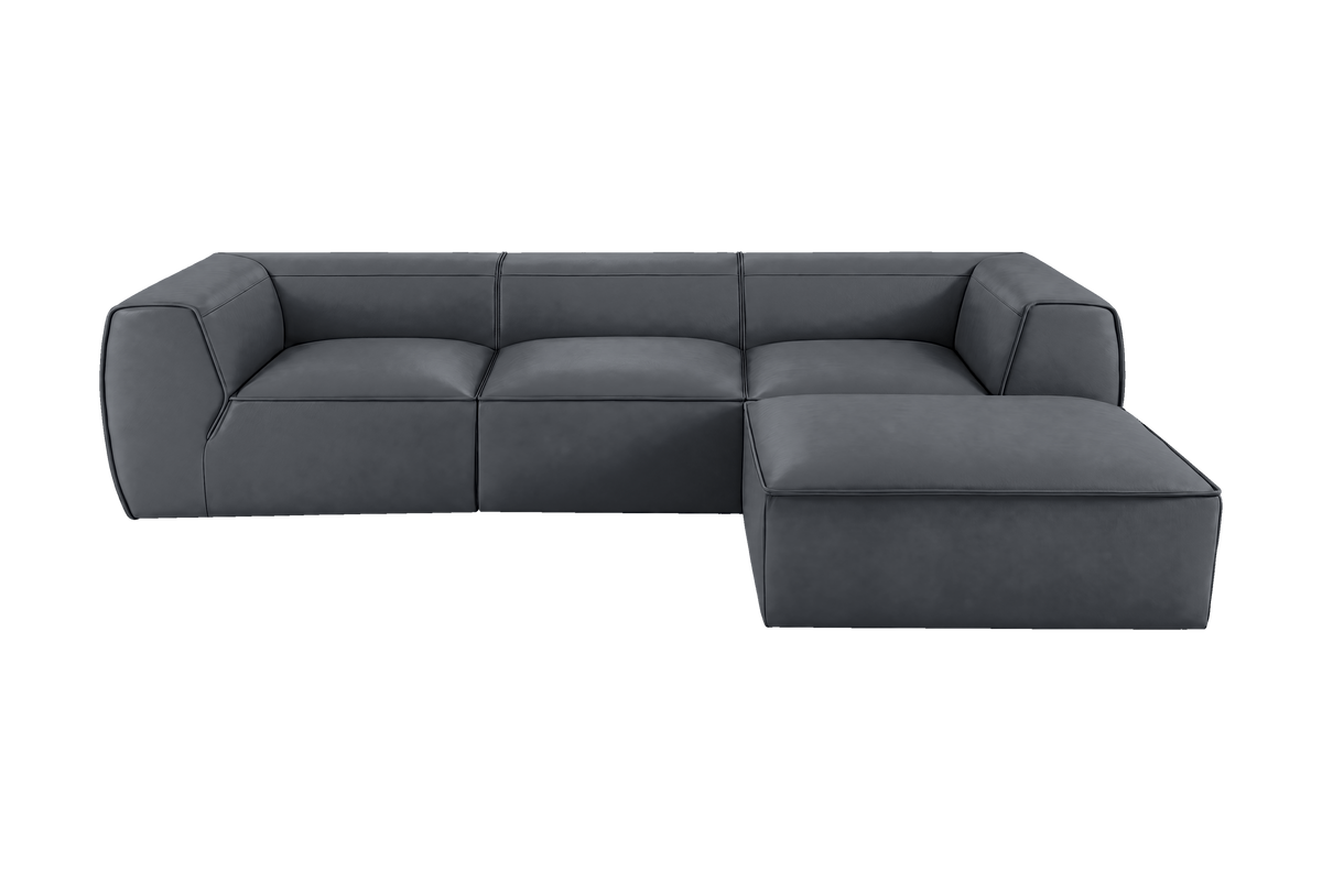 Fred Large Right Chaise in Dante Shark