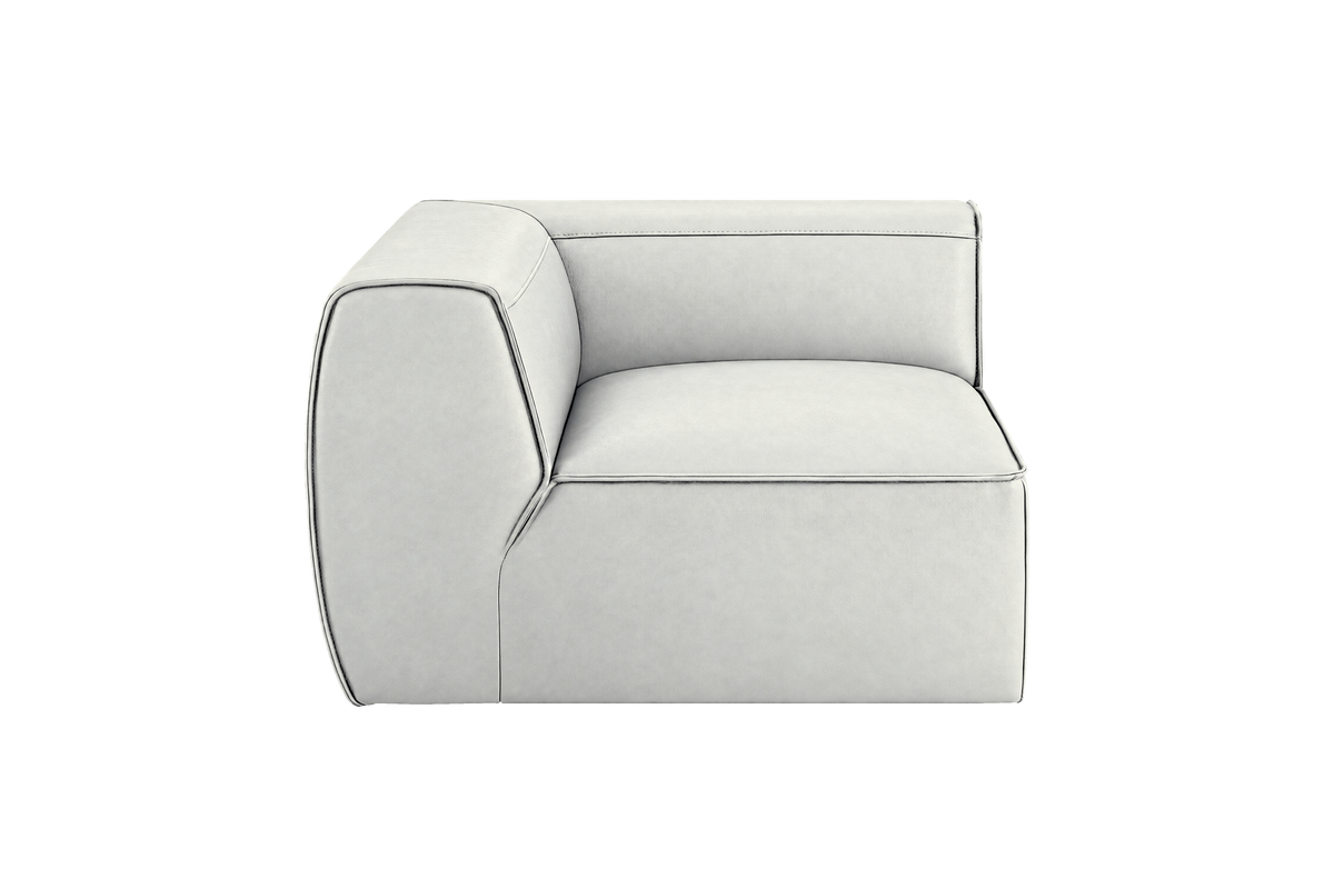 Fred Chair One Arm Left in Felix Milky