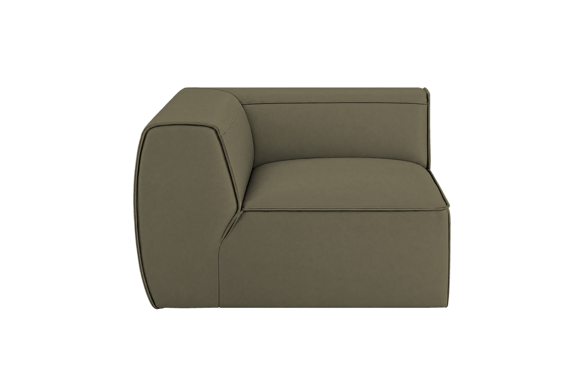 Fred Chair One Arm Left in Felix Olive