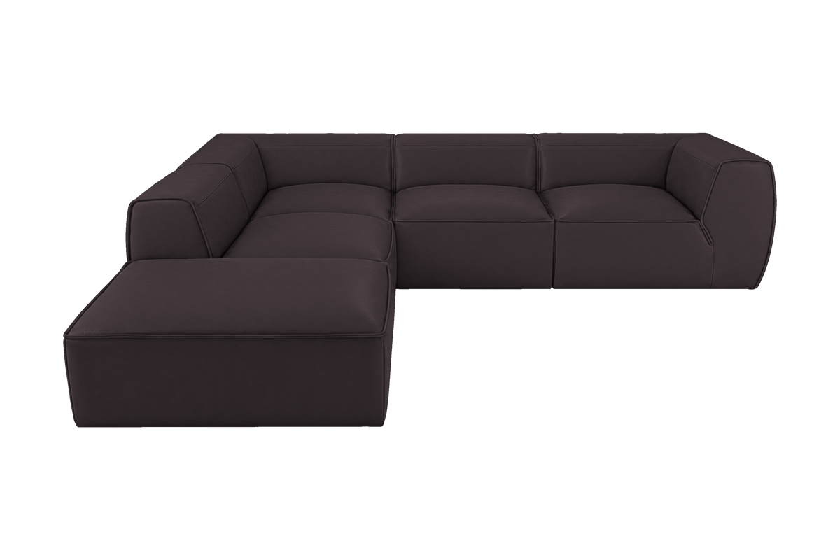 Fred Left Bumper Sectional in Dante Charcoal