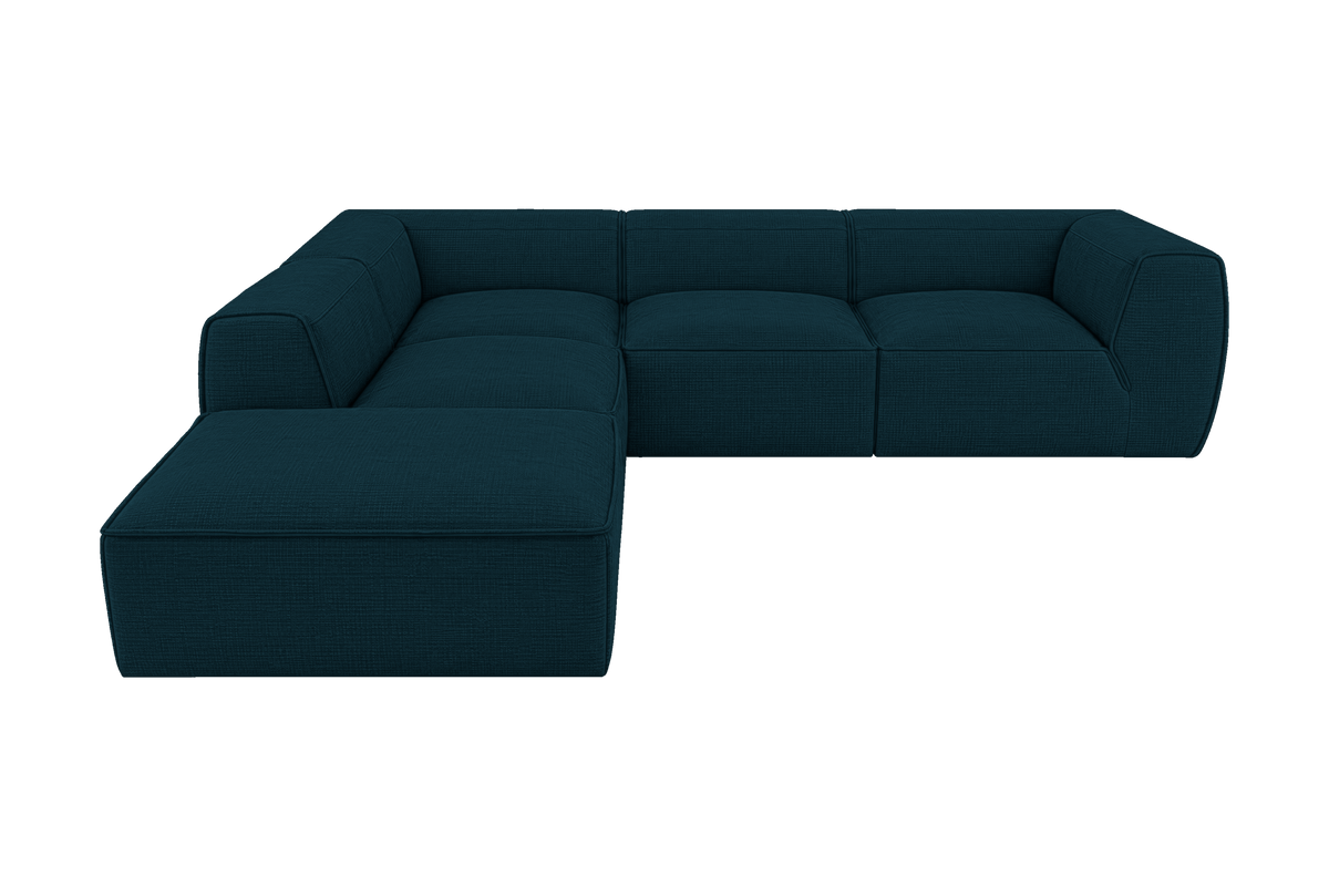 Fred Left Bumper Sectional in Roni Deep Lake