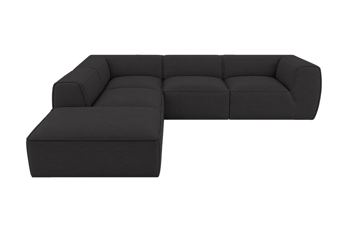 Fred Left Bumper Sectional in Roni Ember