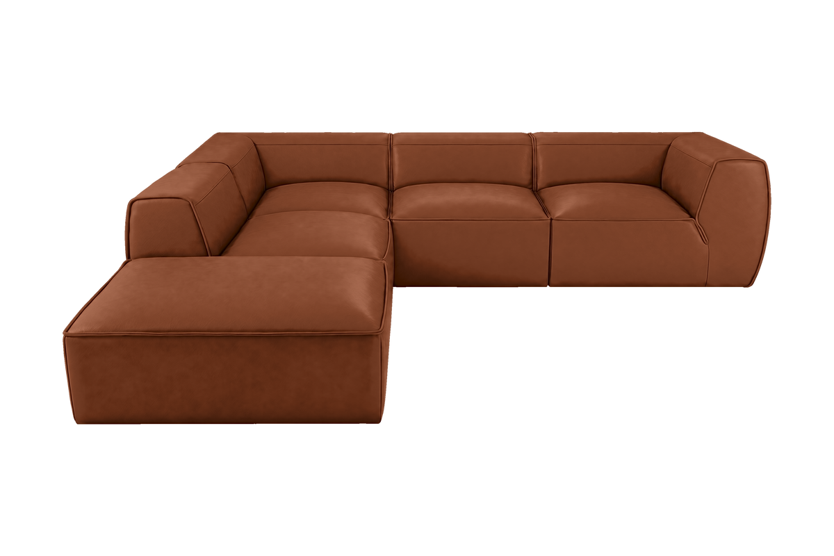 Fred Left Bumper Sectional in Dante Hazel