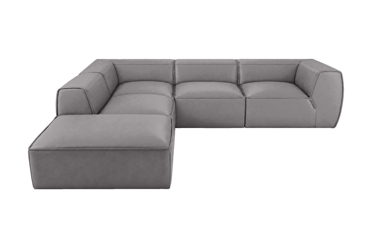 Fred Left Bumper Sectional in Dante Meteor
