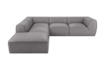 Fred Left Bumper Sectional in Dante Meteor