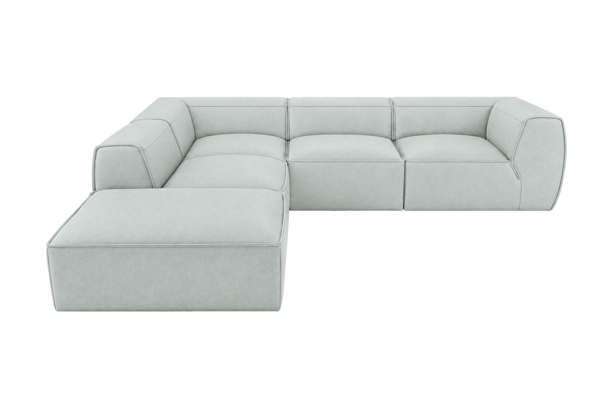 Fred Left Bumper Sectional in Fresco Meteor