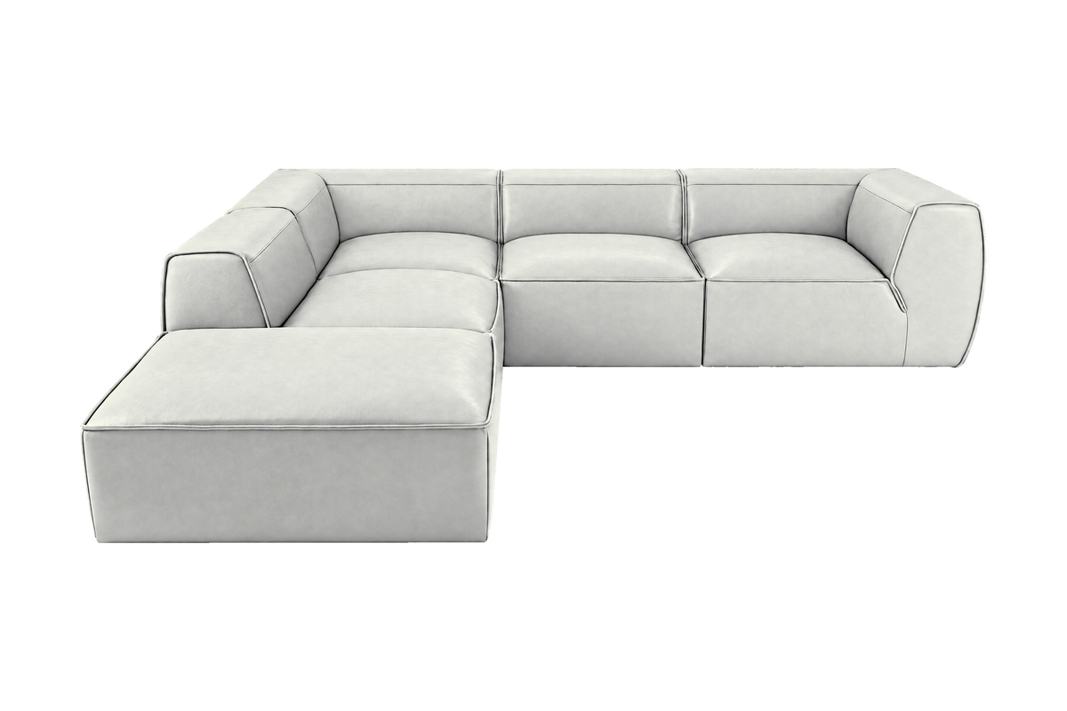 Fred Left Bumper Sectional in Felix Milky