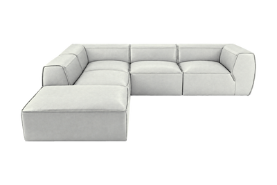 Fred Left Bumper Sectional in Felix Milky