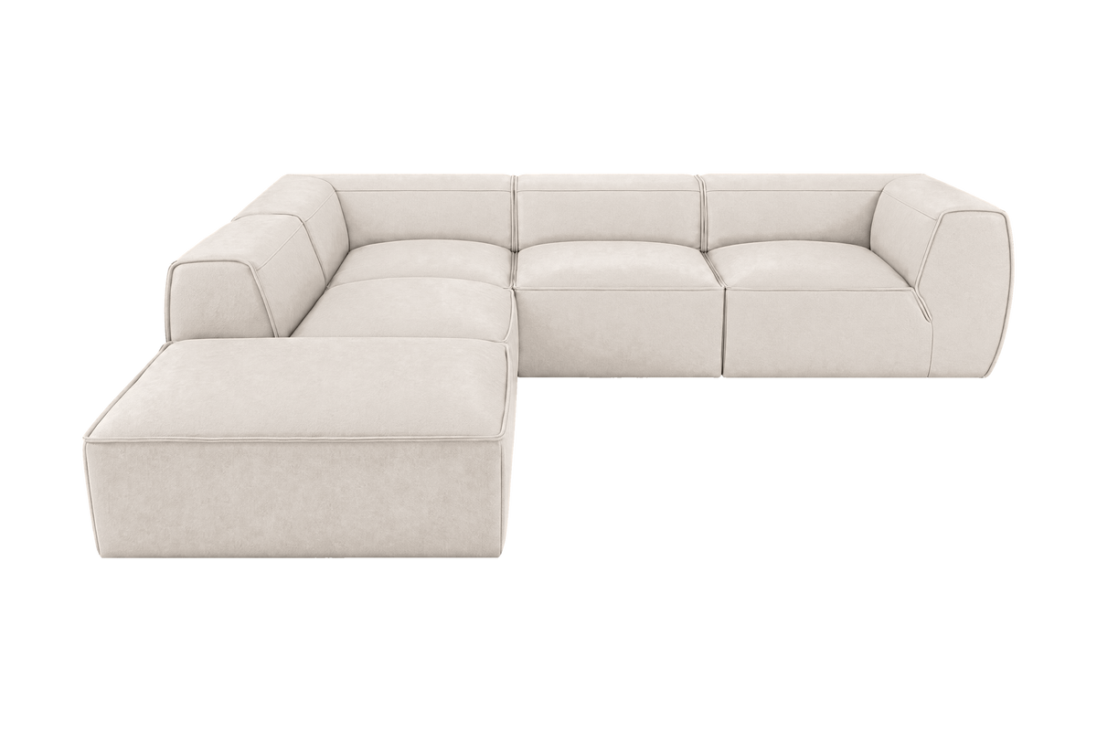 Fred Left Bumper Sectional in Fresco Milky