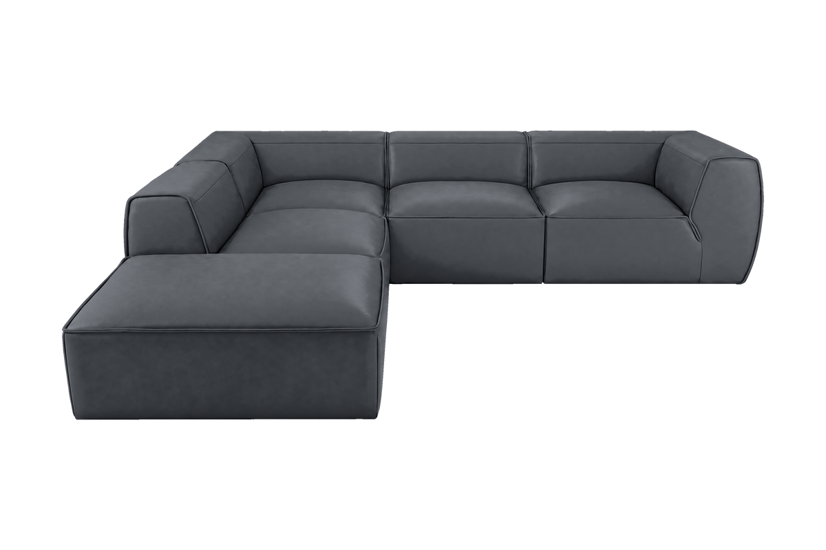 Fred Left Bumper Sectional in Dante Shark