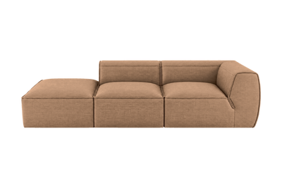 Fred Left Chaise Sofa in Roni Biscotti