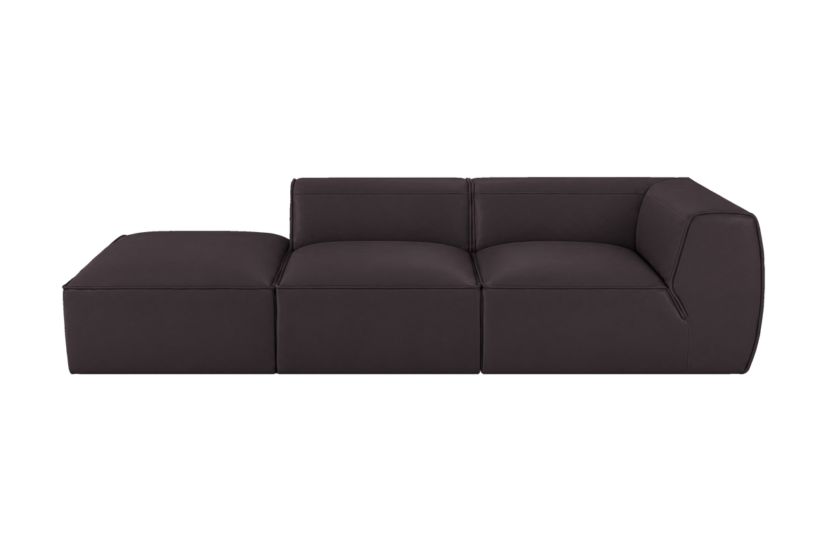 Fred Left Chaise Sofa in Dante Charcoal