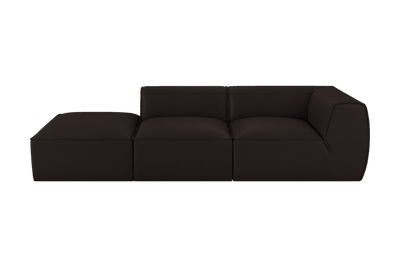 Fred Left Chaise Sofa in Dante Ebony