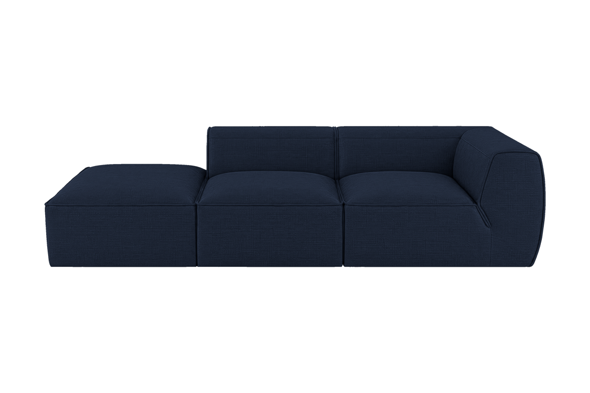 Fred Left Chaise Sofa in Roni Ember Blue