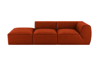 Fred Left Chaise Sofa in Roni Poppy