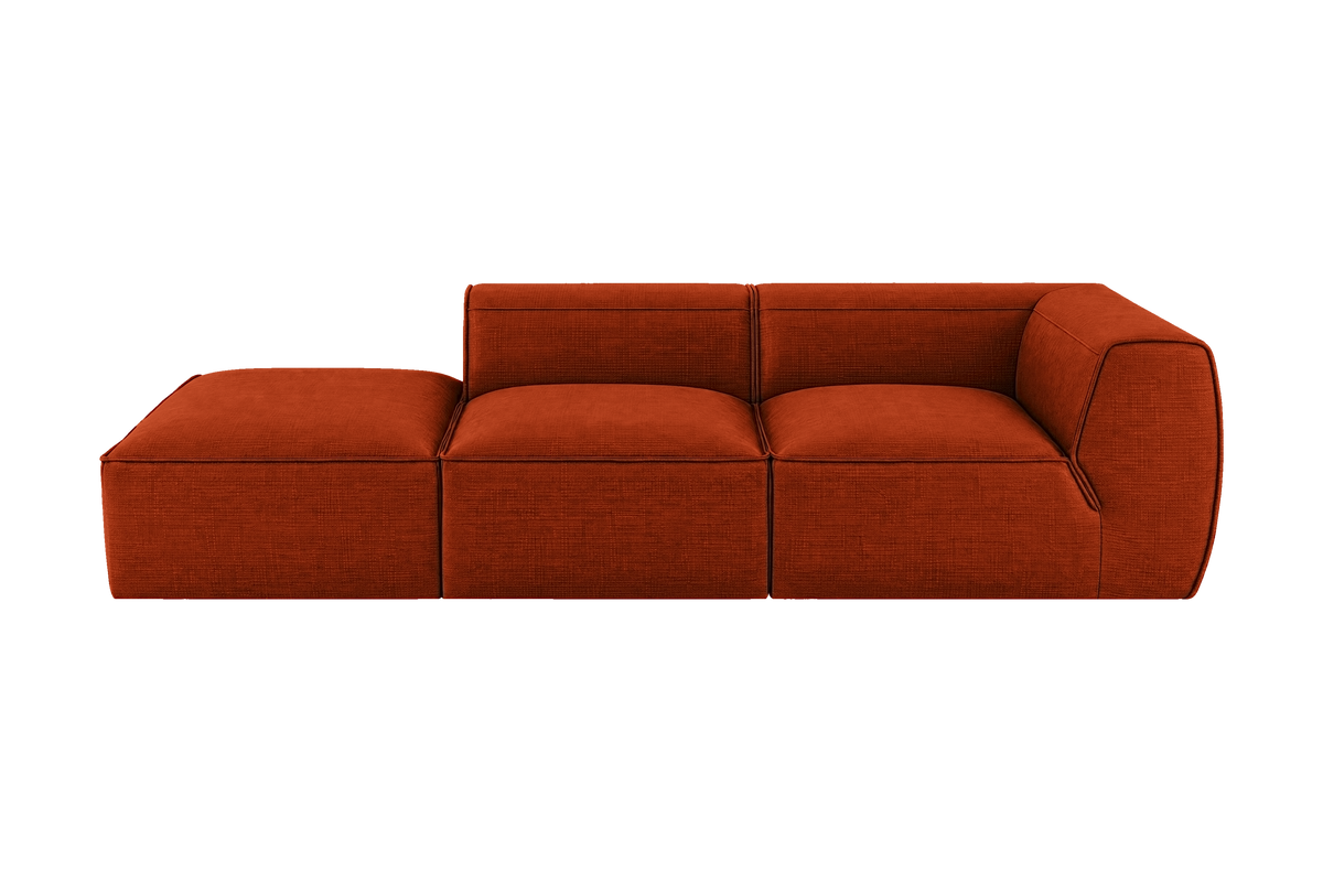 Fred Left Chaise Sofa in Roni Poppy