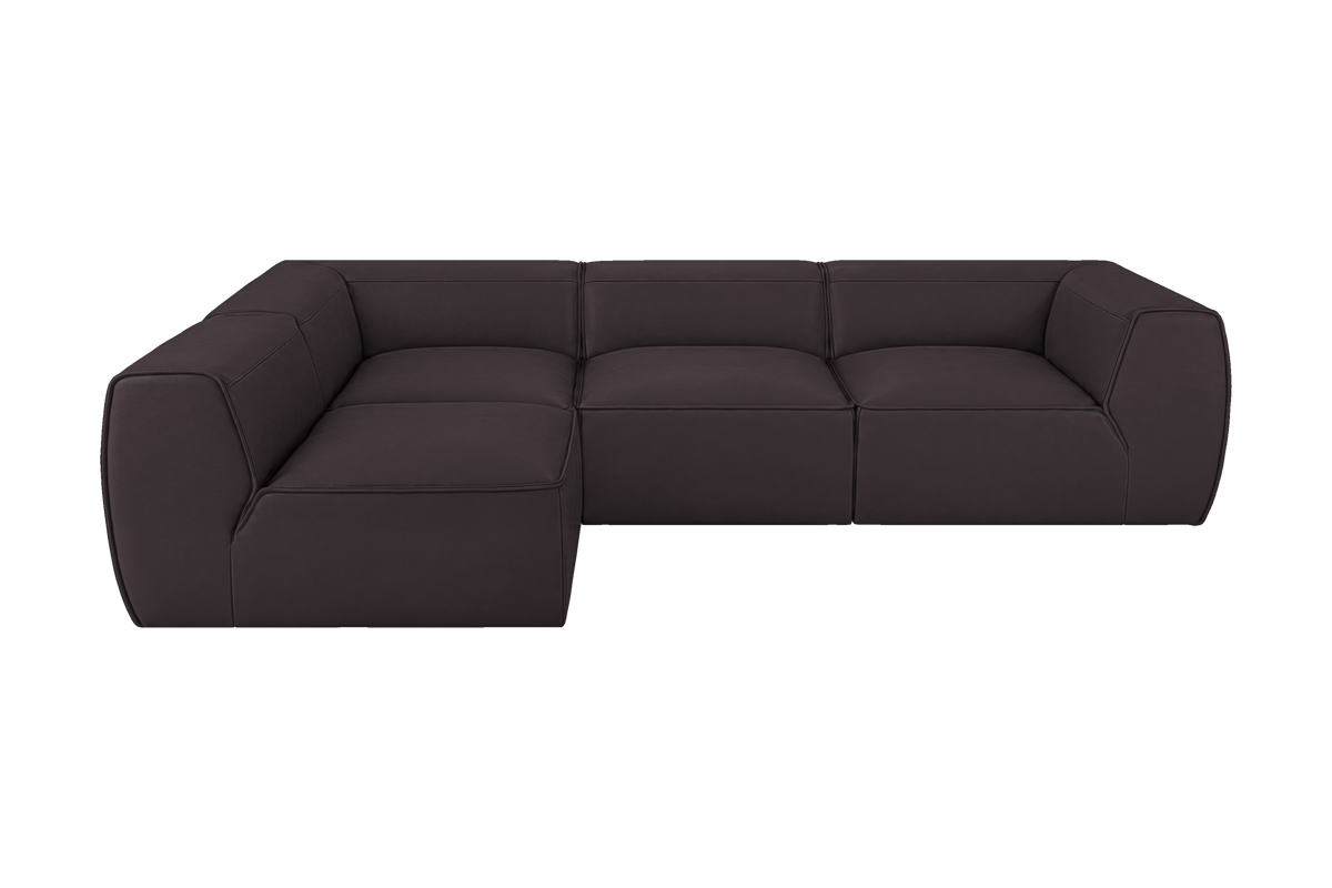 Fred Left Open Sectional in Dante Charcoal