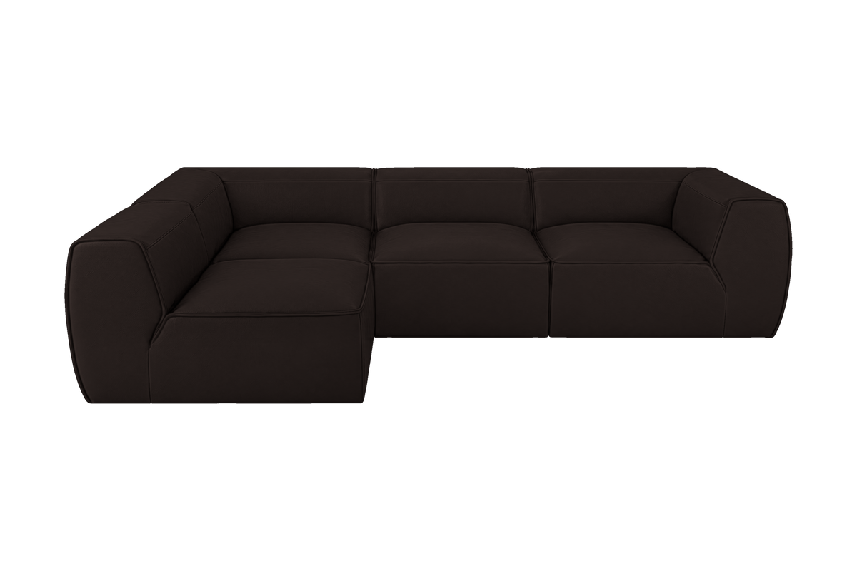 Fred Left Open Sectional in Dante Ebony