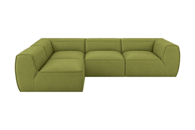Fred Left Open Sectional in Fresco Key Lime