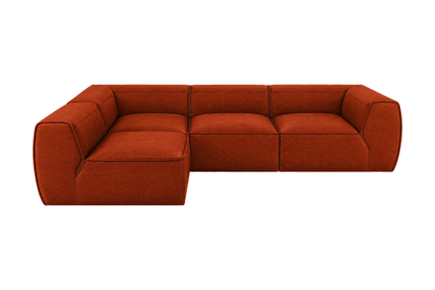 Fred Left Open Sectional in Roni Poppy