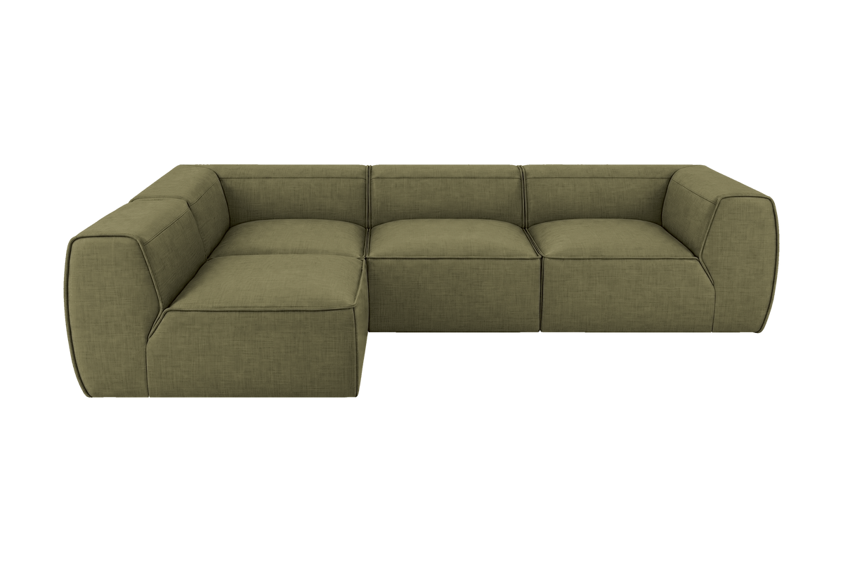Fred Left Open Sectional in Mosquito Sycamore