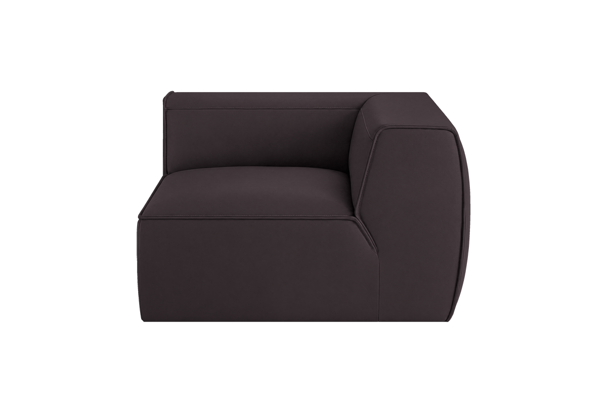 Fred Chair One Arm Right in Dante Charcoal