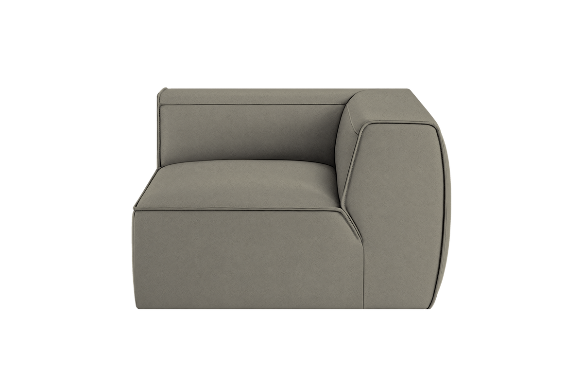 Fred Chair One Arm Right in Felix Glace