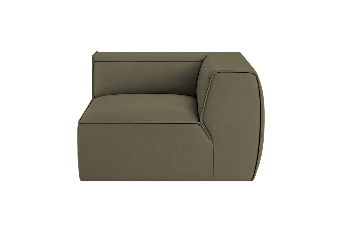 Fred Chair One Arm Right in Felix Olive