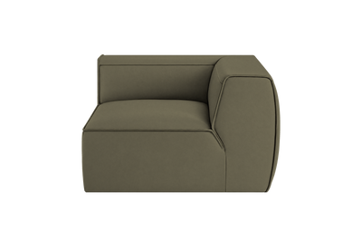 Fred Chair One Arm Right in Felix Olive