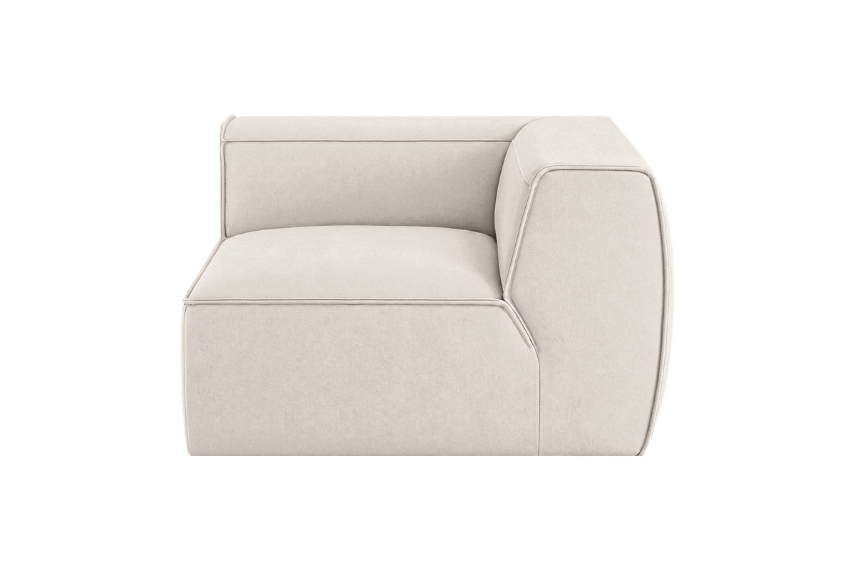 Fred Chair One Arm Right in Fresco Milky