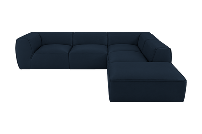 Fred Right Bumper Sectional in Dante Aqua