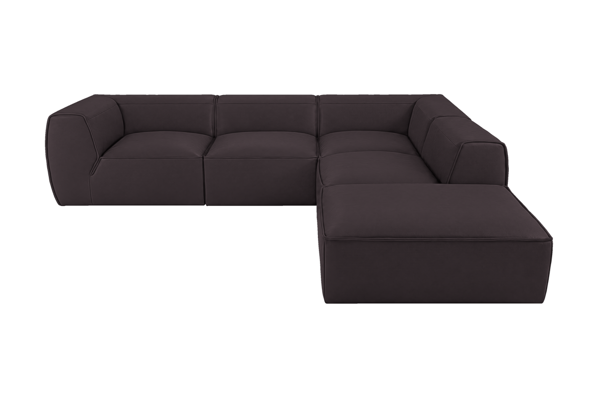 Fred Right Bumper Sectional in Dante Charcoal