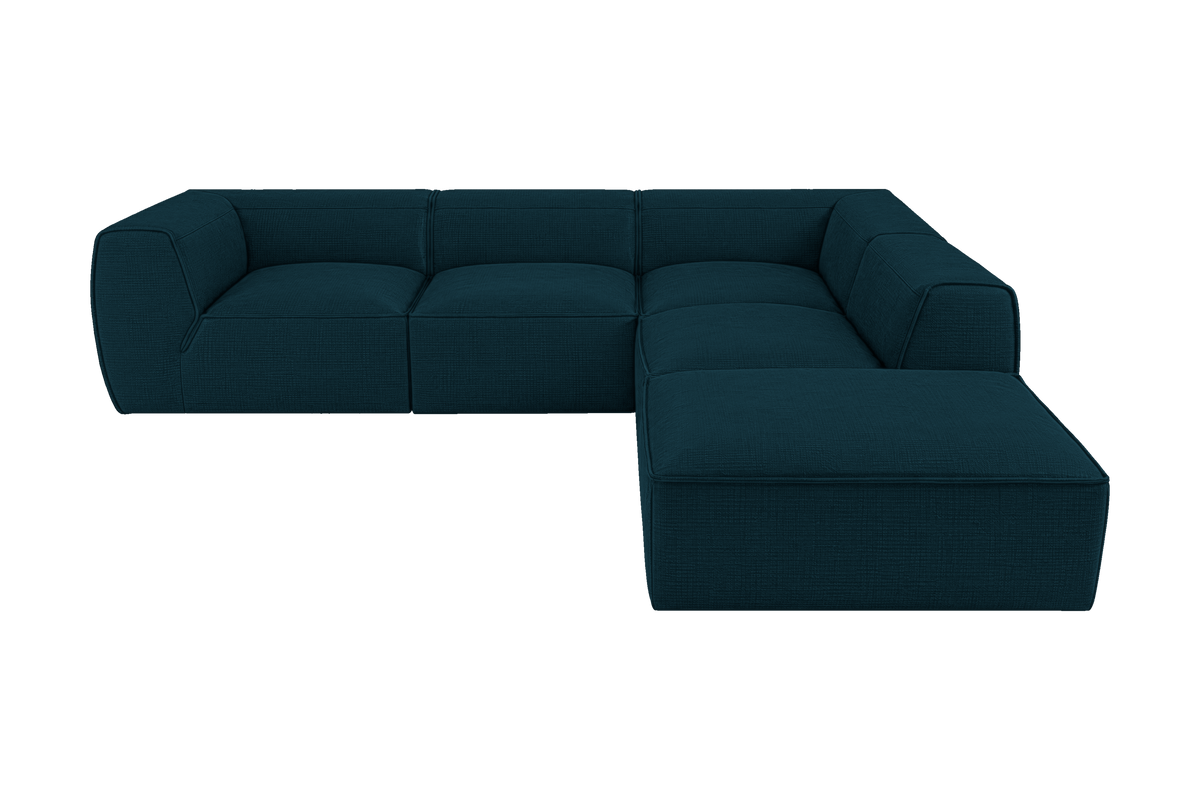 Fred Right Bumper Sectional in Roni Deep Lake