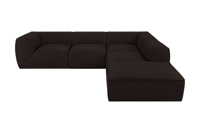 Fred Right Bumper Sectional in Dante Ebony