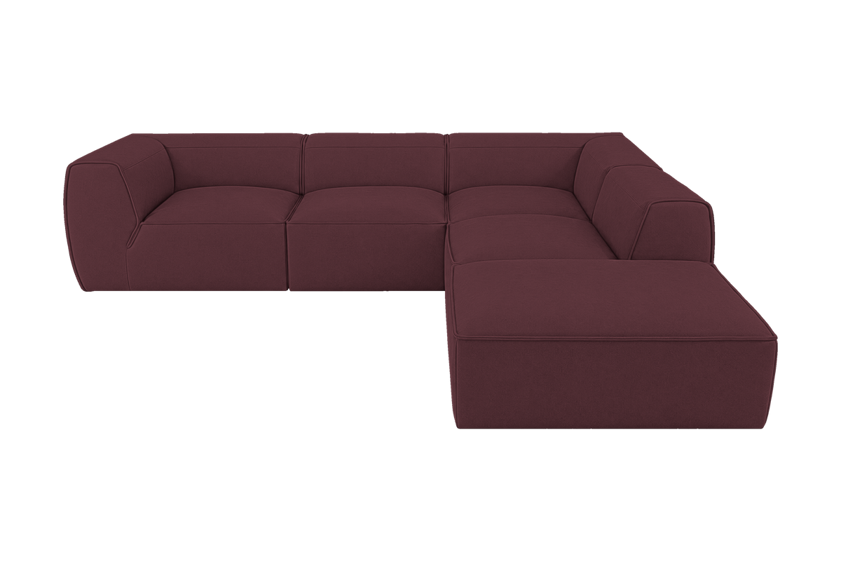 Fred Right Bumper Sectional in Fresco Figaro