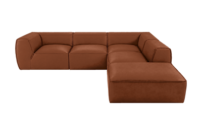 Fred Right Bumper Sectional in Dante Hazel