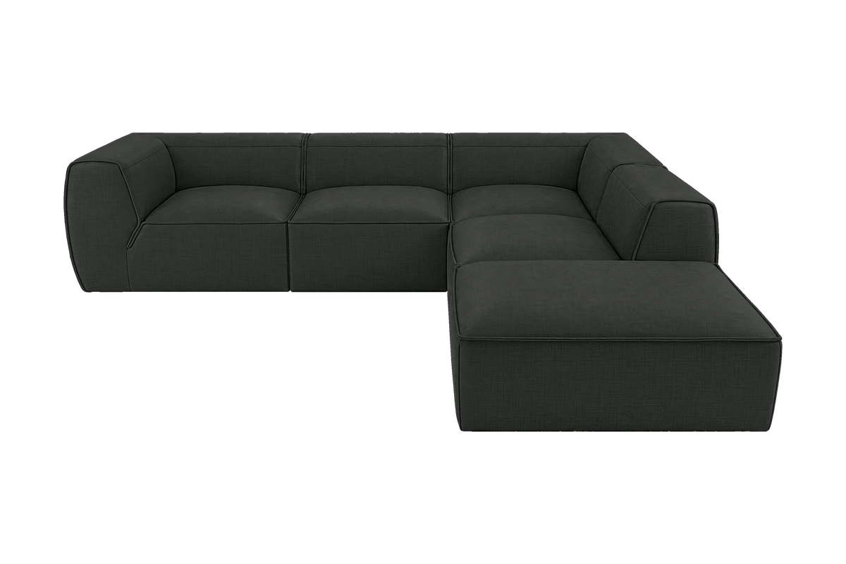 Fred Right Bumper Sectional in Mosquito Lola
