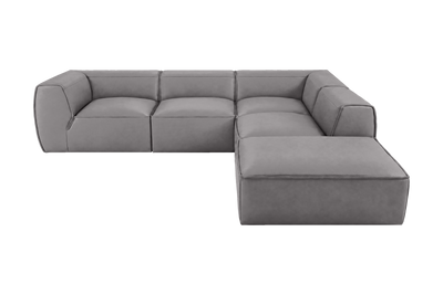 Fred Right Bumper Sectional in Dante Meteor