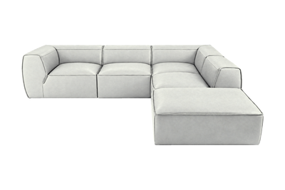 Fred Right Bumper Sectional in Felix Milky