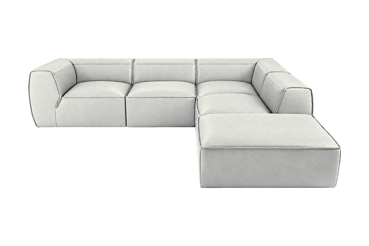 Fred Right Bumper Sectional in Felix Milky
