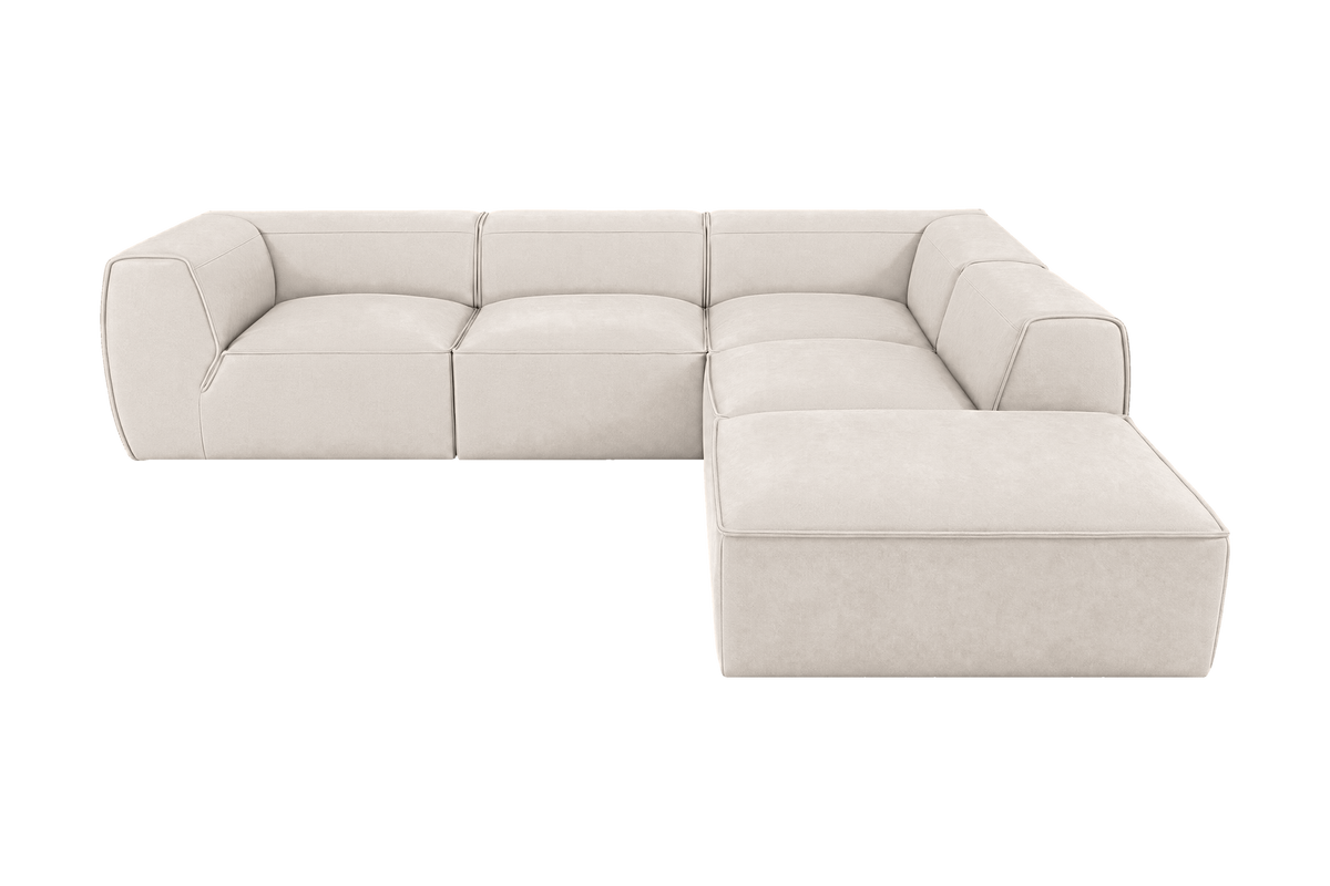 Fred Right Bumper Sectional in Fresco Milky