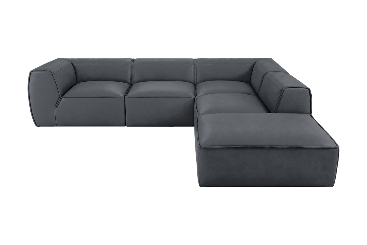 Fred Right Bumper Sectional in Dante Shark