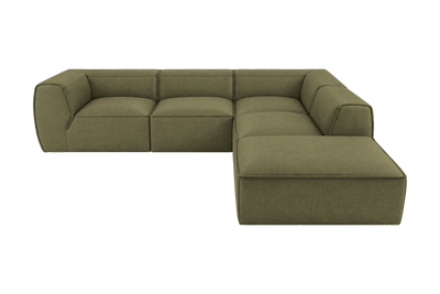 Fred Right Bumper Sectional in Mosquito Sycamore