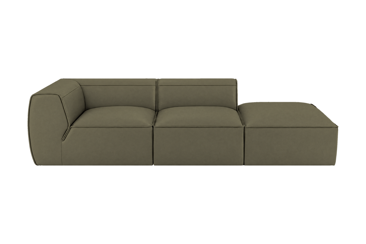 Fred Right Chaise Sofa in Felix Olive