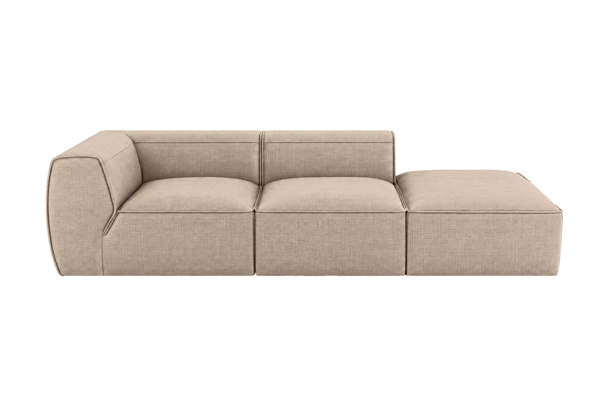 Fred Right Chaise Sofa in Roni Pine Nut