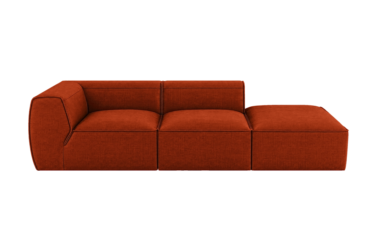 Fred Right Chaise Sofa in Roni Poppy