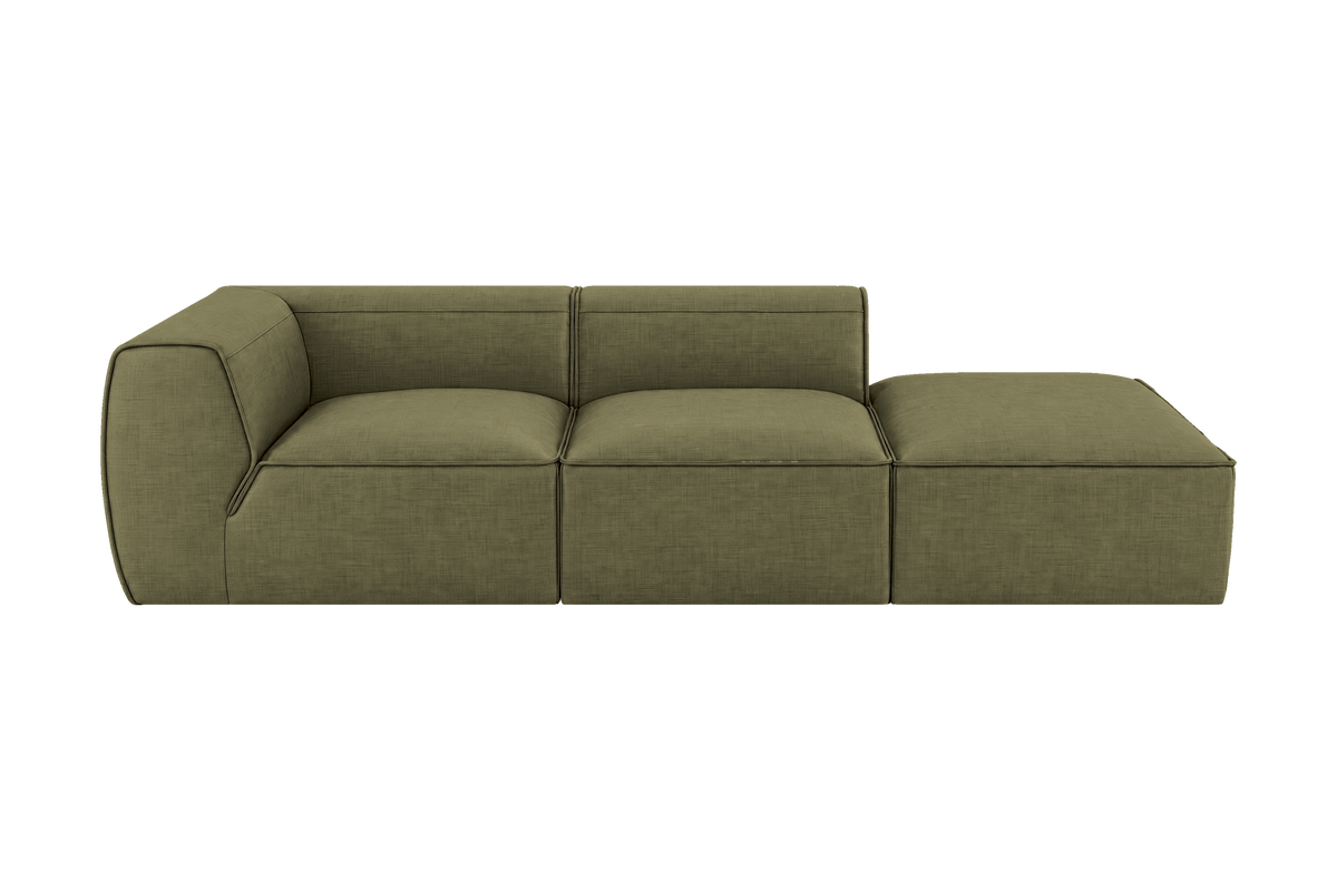 Fred Right Chaise Sofa in Mosquito Sycamore